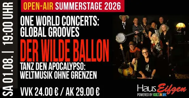 Foto: Fotos mit Dank und Genehmigung an alle Musiker "Der Wilde Ballon", Joachim Dette, Holger Schoeler, Raphael Winterbloom, Virtual Artists, Haus Eifgen, Adrian & Lisa Kunitz & das grandiose Eifgen-Team und Archiv