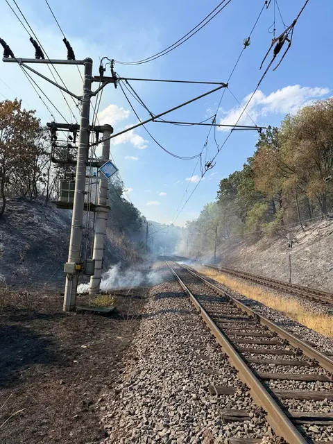 Nur noch einzelne Glutnester waren nach dem Brand übrig, den die Feuerwehr erfolgreich bekämpfte.  | Foto: Feuerwehr Bergheim 