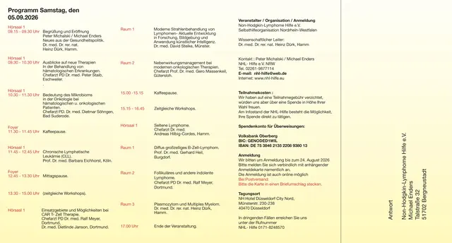 Flyer zur Veranstaltung Symposium 05.09.2026 Seite 2 | Foto: Bildrechte: Michael Enders - Druckhaus Pley