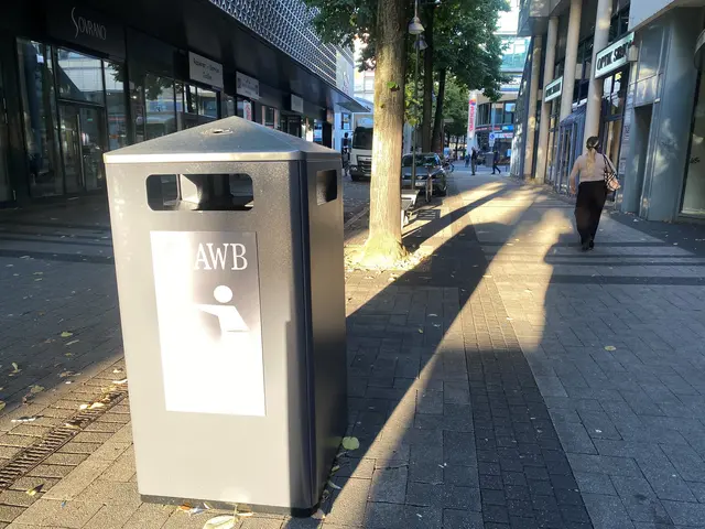 Auf der Breite Straße steht eine der neuen Abfalltonnen. | Foto: Ayhan Demirci