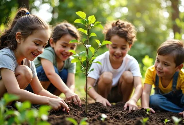 Kinder und Jugendliche sollen zukünftig im Königsdorfer Wald unter fachkundiger Anleitung Bäume pflanzen und pflegen. | Foto: Symbolfoto/Stock/Adobe.com/starush