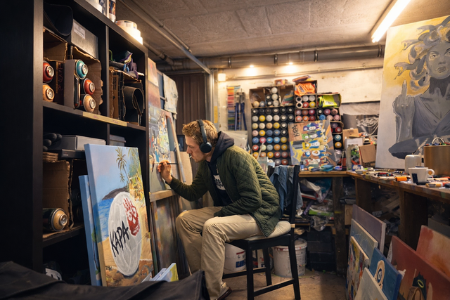 Nico "KAPA" Eschweiler in seinem Atelier.  | Foto: Nico "KAPA" Eschweiler