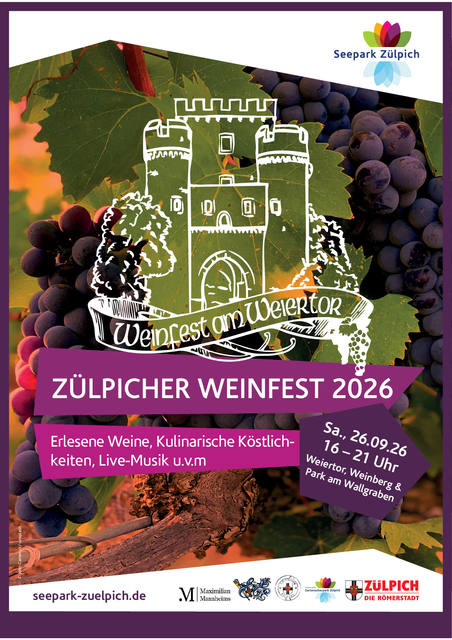 Das siebte Zülpicher Weinfest im Park am Wallgraben | Foto: Seepark Zülpich 